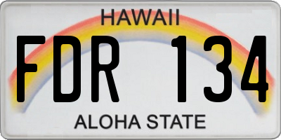 HI license plate FDR134