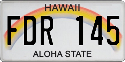 HI license plate FDR145