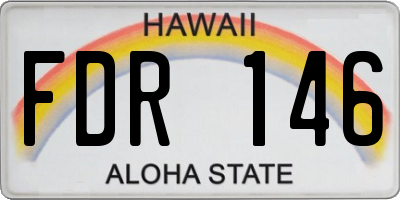 HI license plate FDR146