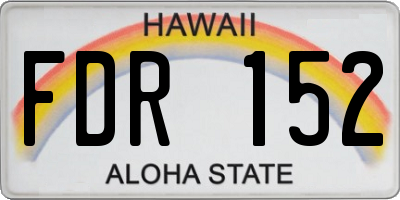 HI license plate FDR152