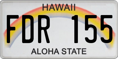 HI license plate FDR155