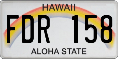 HI license plate FDR158