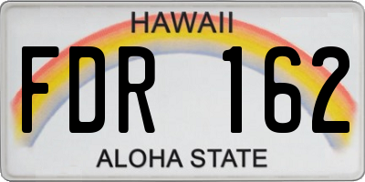 HI license plate FDR162