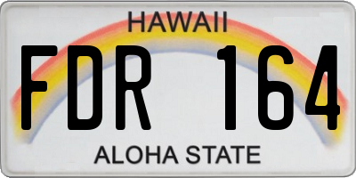 HI license plate FDR164