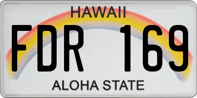 HI license plate FDR169