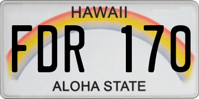 HI license plate FDR170