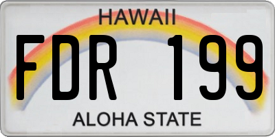 HI license plate FDR199