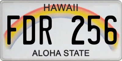 HI license plate FDR256