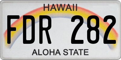 HI license plate FDR282