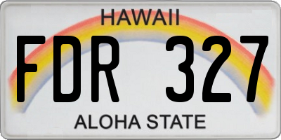 HI license plate FDR327