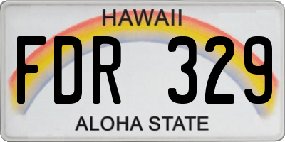 HI license plate FDR329
