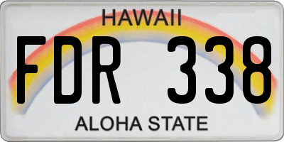 HI license plate FDR338