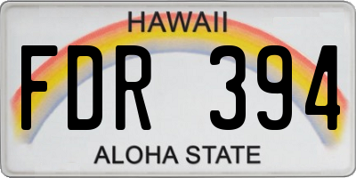 HI license plate FDR394