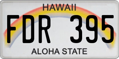 HI license plate FDR395