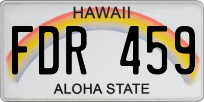 HI license plate FDR459