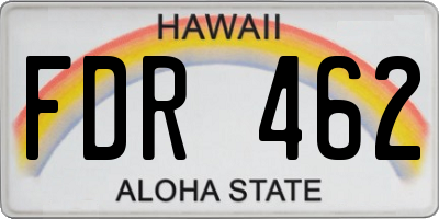 HI license plate FDR462