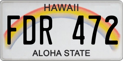 HI license plate FDR472
