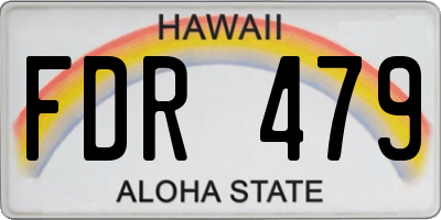 HI license plate FDR479