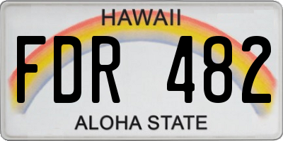 HI license plate FDR482