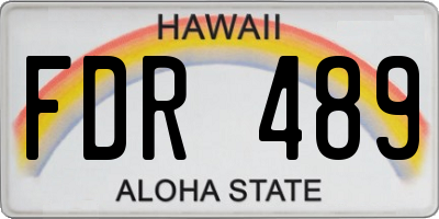 HI license plate FDR489
