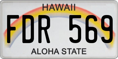 HI license plate FDR569