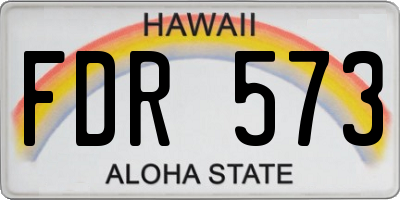 HI license plate FDR573