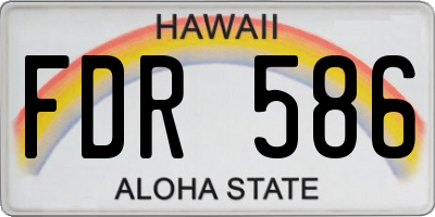 HI license plate FDR586