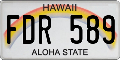 HI license plate FDR589