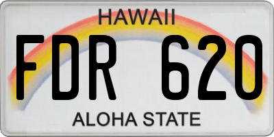 HI license plate FDR620