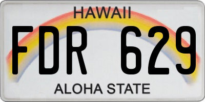 HI license plate FDR629
