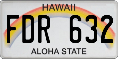 HI license plate FDR632