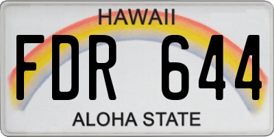HI license plate FDR644
