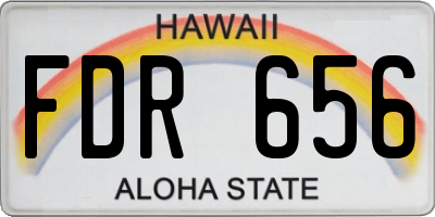 HI license plate FDR656