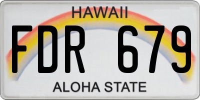HI license plate FDR679