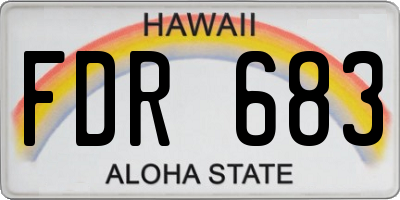 HI license plate FDR683