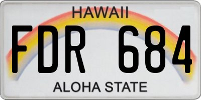 HI license plate FDR684