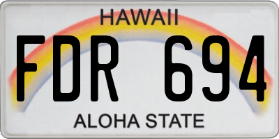HI license plate FDR694