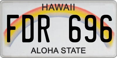 HI license plate FDR696