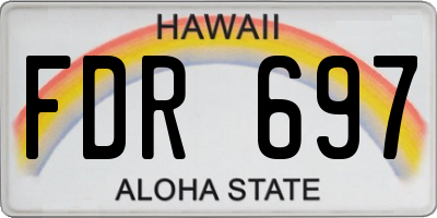HI license plate FDR697