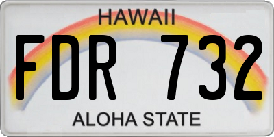 HI license plate FDR732