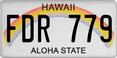 HI license plate FDR779