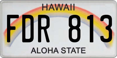 HI license plate FDR813