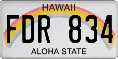 HI license plate FDR834