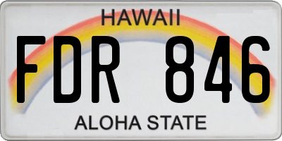 HI license plate FDR846