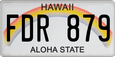HI license plate FDR879