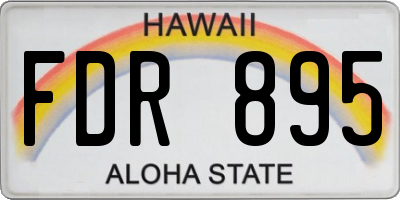 HI license plate FDR895