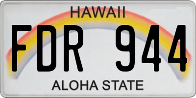 HI license plate FDR944