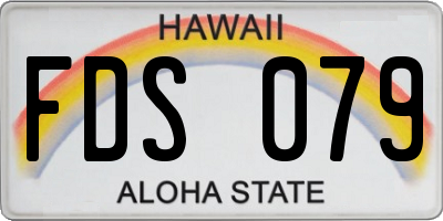 HI license plate FDS079