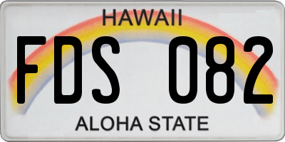 HI license plate FDS082