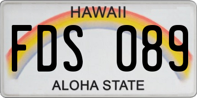 HI license plate FDS089